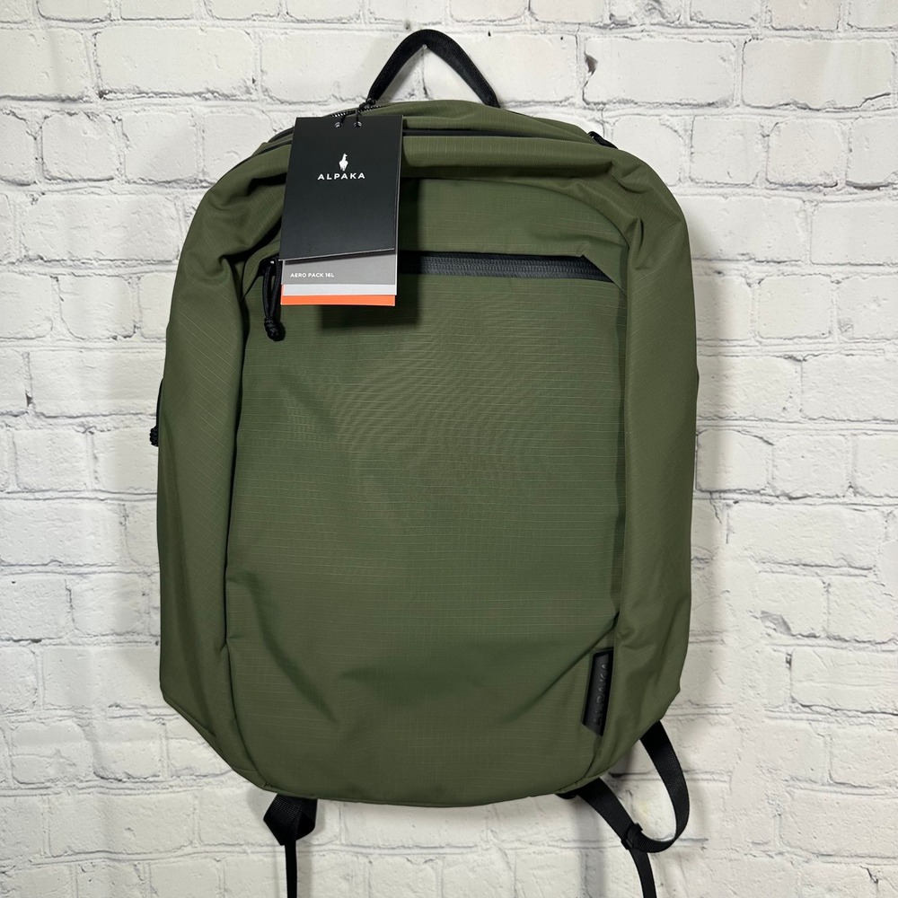NEW Alpaka Aero Pack 16L Green Axoflux 210D Laptop Backpack Travel Bookbag